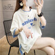 SOVK女裝七分袖t恤女2025夏季新款韓版百搭寬松半袖學(xué)生上衣體恤衫 象牙白_4225#米白色 XL 碼(110斤-135斤)