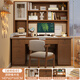 卓禾書(shū)桌書(shū)架書(shū)柜一體桌子家用學(xué)生學(xué)習桌寫(xiě)字桌臥室帶抽屜成人電腦桌 【實(shí)木椅+五抽桌】原野色140cm