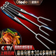 歐樂多（Olodo）德國304不銹鋼烤肉叉家用燒烤叉子戶外牛羊肉串燒烤簽加長烤肉針 304烏檀木肉叉【中號45cm】