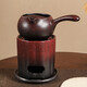 問(wèn)策茶堂 戶(hù)外耐高溫陶瓷壺炭爐燒茶爐家用烘茶炒茶碳火爐燒水煮茶器酒精爐木炭爐 01-窯變紅企鵝側把壺 六方碳爐套組_爐墊700m