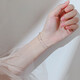 ?，攬A珠雙層銀手鏈女學(xué)生小眾甜美時(shí)尚首飾生日生日禮物送女朋友 圓珠雙層銀手鏈