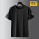 胖優(yōu)米8XL特大碼短袖T恤胖子肥佬寬松t恤加大號冰絲圓領(lǐng)速干半袖體恤衫 9528黑色 6XL 建議210-230斤