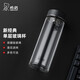希諾（HEENOOR）單層玻璃杯男士加厚大容量家用泡茶水杯帶濾網(wǎng)辦公便攜車載杯子 黑色 650ml