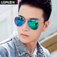 雷米 超輕炫彩太陽(yáng)鏡男女墨鏡潮人開(kāi)車(chē)司機駕駛鏡偏光鏡反光蛤蟆鏡 金框 炫綠偏光片(偏光鏡)
