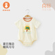 微獅牧尼嬰兒衣服夏季寶寶連體衣三角哈衣短袖薄款包屁衣透氣休閑