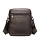 適上（FITUPON）真皮頭層牛皮男包單肩斜挎包復古休閑豎款款方形手工背包潮 咖啡色
