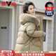 雅鹿中長(cháng)款媽媽加厚羽絨服女款2025冬季新款中老年真狐貍毛領(lǐng) 1510橄欖 加厚 XL 推薦125-135斤