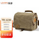 LOVEPS樂(lè)步 專業(yè)單肩斜挎相機(jī)包 旅行攝影器材休閑帆布微單鏡頭防雨背包單反大容量攝影包 各品牌通用 TR-1230咖色中號(hào)/一機(jī)兩鏡