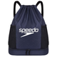 速比濤(Speedo)新款Speedo速比濤干濕分離游泳包抽繩防水背包束口包袋海邊沙灘包升級版深藍色