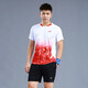 李寧（LI-NING）羽毛球服套裝男女服裝運(yùn)動(dòng)服乒乓球夏季短袖速干t恤衣服團(tuán)隊(duì)服 白色上衣/黑色短褲-套裝-男款 XL