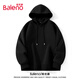 班尼路（Baleno）連帽衛(wèi)衣男春秋季潮流ins簡(jiǎn)約大碼帶帽上衣男生寬松慵懶純色帽衫
