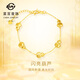 菜百首飾黃金手鏈 足金5G閃耀金蜂巢葫蘆“福祿”寓意手鏈 計價(jià) YZ 黃金手鏈 約3.93g 約16cm