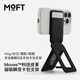MOFT適用iphone16/Plus/Pro/Pro Max直播拍攝自拍磁吸多功能手機(jī)蘋果15/14支架三角無線充兼容magsafe 騎士黑（卡包款）