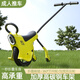 松鼠寶貝親子獨(dú)輪車帶輔助輪推車遛娃神器寶寶戶外旅行露營(yíng)輕便出行手推車 黃色+輔助輪+燈光