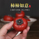 八璽（BAXI）柿柿如意仿真柿子紫砂茶寵擺件可養(yǎng)茶寵擺件家居擺件雕塑裝飾手工 柿柿如意茶寵（3.9*3.5cm） 禮盒裝