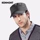 卡蒙（Kenmont）秋天帽子男平頂帽戶外冬季棉帽子春天純色鴨舌帽英倫休閑帽2528 灰色 均碼 58.5cm