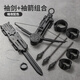 刺客袖劍可彈射蘿卜刀游戲道具武器線控科技男孩玩具袖箭黑 黑色【袖劍+組合】 均碼