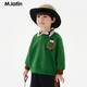 M.Latin/馬拉丁童裝兒童衛(wèi)衣24冬新款男小童polo領(lǐng)衛(wèi)衣 森林綠 100cm