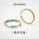 RHODON純銀情侶戒指一對閉口素圈對戒男女婚戒小眾定制禮物銀飾尾戒刻字 開口情侶款（一對）下單備注尺碼