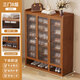 竹藝佳入戶(hù)鞋柜簡(jiǎn)易家用門(mén)口室內外多層鞋架防塵2025新款爆款出租屋用竹 長(cháng)虹門(mén)-三門(mén)八層茶色