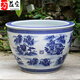 萬(wàn)益宏景德鎮(zhèn)陶瓷青花瓷大花盆睡蓮?fù)肷徟桊B(yǎng)荷花花盆水缸庭院種鐵樹(shù)花缸 A山水 陶瓷 x 直徑73cm高52cm