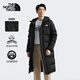 The North Face24秋冬新款北面長款羽絨服情侶款戶外550蓬鵝絨長款羽絨服81P7 4H0/宇宙黑 M /170