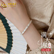 中國黃金（CHINA GOLD）滿(mǎn)天星銀手鐲女足銀開(kāi)口碎碎金鐲子送女友中秋節節日禮物 足銀車(chē)花滿(mǎn)天星約20g