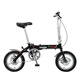 GOGOBIKE 14寸鋁合金超輕男女式成人單速碟剎小輪學(xué)生單車便攜折疊自行車 14寸鋁路寶/碟剎/紳士黑