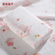 婧麒（JOYNCLEON）嬰幼兒雙層純棉縐布寶寶鎖邊包被春夏季外出包單可愛(ài)卡通嬰童抱毯 粉色兔子 80*80cm【鎖邊】