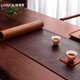 駱易家（Lorica）  皮革桌旗新中式禪意茶席茶幾桌布茶臺布藝長條防燙茶桌墊布茶布 陌野【桌旗雙面可用】咖色棕色 【茶席】50*100cm【一片裝】