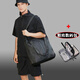 潮牌休閑短途旅行包男士手提行李包大容量運動(dòng)健身包斜挎包學(xué)生書(shū)包男女同款通勤托特包 路西法L92 黑色+數碼包