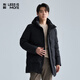 利郎【三防遠紅外】羽絨服男保暖石墨烯雙層內膽長(cháng)款連帽外套灰綠175