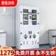 帥韜pp酸堿柜儲存柜試劑柜雙鎖器皿柜化學品耐強酸強堿柜?；穬Υ婀?四開門藥品柜-上玻下門