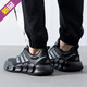 阿迪達斯（adidas）官方男鞋運動鞋 冬季新款網(wǎng)面透氣CLIMACOOL清風跑步鞋耐磨休閑鞋 黑色黑武士/清風透氣 40