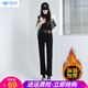 歐貝汐2025秋冬新款加絨加厚牛仔褲女韓版高腰小個(gè)子寬松彈力直筒煙管褲 黑色8805 加絨 M