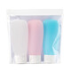 ilbu旅行便攜護膚品套裝洗發(fā)水護膚素沐浴露分裝瓶化妝品乳液擠壓瓶子 粉色+透白+藍色/100ml配洗漱袋 1瓶