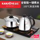 金灶（KAMJOVE）H-K9全自動(dòng)底部上水電熱水壺茶臺燒水壺電茶爐熱水壺煮水壺家用 0.9L 容量/HK9整套(座+壺+鍋） (配軟管)20X37CM桶裝水版