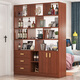 墨尚思酒柜鞋柜門(mén)廳柜現代簡(jiǎn)約隔斷柜玄關(guān)柜客廳裝飾柜餐廳屏風(fēng)柜置物架 薦實(shí)木顆粒板丨古檀木120*30*180