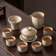 瓷牌茗茶具 汝瓷茶具泡茶器全套家用功夫茶具辦公室送人茶道瓷器整套 《御煌蓋碗》六杯10件套