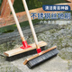 錫潔不銹鋼絲地板刷戶外庭院除青苔刷地刷子長柄硬毛縫隙地磚刷洗地刷 不銹鋼絲木柄地板刷【24cm加寬】