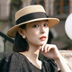 慕瓊（MUQIONG）草帽女夏季平檐遮陽(yáng)帽女款時(shí)尚防曬帽子女士草編平頂太陽(yáng)帽可折疊 黑帶 可調(diào)節(jié)M55-58cm