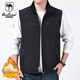 西域駱駝（VANCAMEL）馬甲男戶(hù)外速干休閑多口袋釣魚(yú)攝影坎肩上衣外套男 黑色 3XL