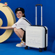 大嘴猴（Paul Frank）行李箱小型登機(jī)箱拉桿箱迷你旅行箱女拉鏈密碼箱男萬(wàn)向輪學(xué)生皮箱 牛奶白拉鏈 18英寸 登機(jī)箱/品牌+質(zhì)保