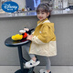迪士尼（Disney）女童秋裝2025新款外套春秋款兒童衣服韓系童裝風衣上衣女寶沖鋒衣 土黃色園標風衣 120 cm
