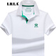 LRLA潮牌保羅刺繡短袖polo衫男士夏新款商務(wù)男裝休閑半袖翻領(lǐng)t恤上衣 白色 L 建議130斤-145斤