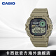 卡西歐（CASIO）小方塊電子表 青少年初高中生防水運動(dòng)手表 學(xué)生課外復古石英表 WS-1700H-5AVDF