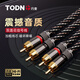 同頓（TODN）丹麥 發(fā)燒級6N無氧銅 二對二雙蓮花2RCA紅白信號線 CD功放音箱連接線 蓮花頭DVD前后級專用信號線 6N無氧銅導體【發(fā)燒級】 0.5米