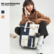 Mr.ace Homme（mracehomme）課后時(shí)光中性雙肩包女學(xué)生書(shū)包旅行通勤電腦背包男 藏藍白