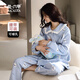 愛(ài)六甲月子服秋冬產(chǎn)后冬季11月份保暖空氣棉夾層哺乳睡衣孕婦家居服  A1280（秋冬款 適合10-20℃） M（適合115斤以?xún)龋? title=