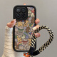 圣圖朗適用蘋(píng)果16promax手機殼新款iphone14高級感15pro卡通12滿(mǎn)屏復古動(dòng)物11潮8plus可愛(ài)女軟13掛繩全包 高孔-金鋼砂黑色-滿(mǎn)屏復古動(dòng)物+短掛繩 iPhone 16 Pro